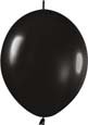6 Link-o-Loons Delux Black (Pack 25) Balloons