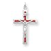 Sterling Silver Enameled Crucifix Pendant