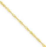 14k 1mm Singapore Chain - 18 in.