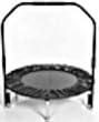 Needak Rebounder - Folding Soft Bounce Traditional Black Edition Trampoline Plus Stabilizing Bar