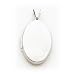 Sterling Silver Polished 32mm 2-frame Oval Locket with 20 inch Sterling Silver Chain