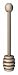 Wooden Honey Dipper with Knob - 6 1/2 inch Hardwood Image