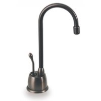 whitehaus instant hot water dispenser with gooseneck spout and self closing hot water handle whfh-h4640-ac