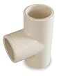 Industrial Grade 2GKE7 Tee, 1 In, Slip Connection, CPVC