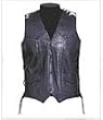 Leather Vests - Mens Leather Motorcycle Vest MV103