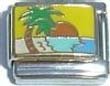 Clearly Charming Palm Tree at Sunset Italian Charm Bracelet Link