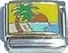 Jewelry : Clearly Charming Palm Tree at Sunset Italian Charm Bracelet Link