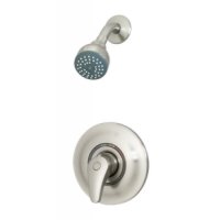 Symmons Allura Pressure balancing mixing valve with lever handle and single mode shower head 76-1-STN