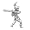 Male Baseball Player Charm - Sterling Silver