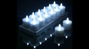 Value Rechargeable Battery Tea Lights Set of 12 - White LEDs