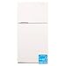 White Energy Star 21.5 Cu. Ft. Freezer On The Top Mount Door Refrigerator, AquaSense Base Grille Ice and Water Filter with Interior Water Dispenser