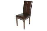 LEATHER PARSONS CHAIR (SET OF 2) BROWN BICAST LEATHER CHAIR (SET OF 2)