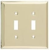 STANLEY HARDWARE Bright Brass Double Switchplate
