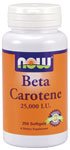 Beta Carotene by NOW Foods - Vitamins (25000IU - 250 Softgels)