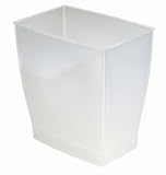 Mono Can, a classy trash can (Frost) (12"H x 11.5"W x 7.5"D)
