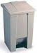 12 Gallon Rubbermaid Plastic Step On Trash Can - White