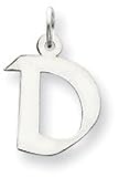 Block Letter Charm, White Gold
