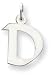 Block Letter Charm, White Gold