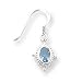 Sterling Silver Blue Topaz Fancy Dangle Earrings