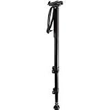 Bogen - Manfrotto Video Pro Monopod Black Anodized with sliding camera plate