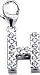 Letter "H", 14K Gold Diamond Charm