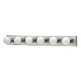 Sea Gull Lighting Center Stage Six-Bulb Vanity, Brushed Stainless Finish #4739-98