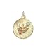 Ship on Disc, 14K Gold Charm