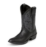 Justin Youth 'Western' Boots - Black
