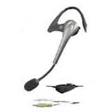 CYBER ACOUSTICS AC-741B EARCLIP STYLE HEADSET W/ MICROPHONE & IN LINE VOLUME CONTROL (Silver) (White