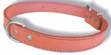 20 inch Orange Leather dog collar - one of our dog collars in leather