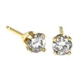 1/4 Carat Diamond Stud Earrings in 14K Yellow Gold