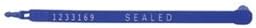Security Seals, Plastic, Blue, PK100