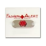 Fashion Alert Medical Jewelry T-14 Latex Allergy Tag
