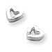 Silver .04ct Diamond Heart Earrings QW162 QG