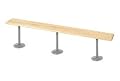 Maple Hardwood Locker Bench 9 Ft Bolt Down