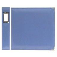 Faux Leather 3-Ring Binder - Blue (12x12')