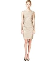 Autograph Leather Panelled Dress