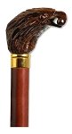 Hand Carved Ebony Eagle OLD NO. 31832 Hand crafted ebony handle Solid wood shaft Decorative