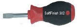 Wiha 30239 Stubby Slotted Screwdriver with SoftFinish Handle, 4.0 x 25mm