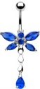 Belly Button Ring Navel Dragonfly Dangle Body Jewelry 14 Gauge
