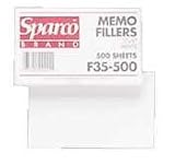 SPRF46500 - Memo Filler Sheets, Plain Rule, 500 Sheets/Pack, 4x6,White