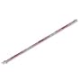 10k White Gold Variegated Created Ruby Bracelet - 7 Inch - Box Clasp - JewelryWeb