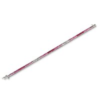 10k White Gold Variegated Created Ruby Bracelet - 7 Inch by JewelryWeb