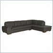 Wholesale Interiors Baxton Studio Modern Leather Sectional Sofa with Chaise Set of 2