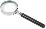 Handheld Magnifier, 50mmØ Glass Lens, Chrome Surround