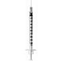 BD 1 mL U-100 Insulin Syringes with 28 G x 1/2" Self-Contained BD Micro-Fine IV Permanently Attached Needles, 100/Bx, BD 329424