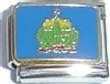 Clearly Charming Vermont State Flag Italian Charm Bracelet Link