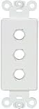 DECORA TYPE INSERT THREE HOLE WHITE