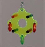 Prevue Pet Products Rainbow Acrylic Waterwheel Perch Bird Toy