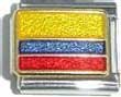Clearly Charming Columbia Flag Italian Charm Bracelet Link